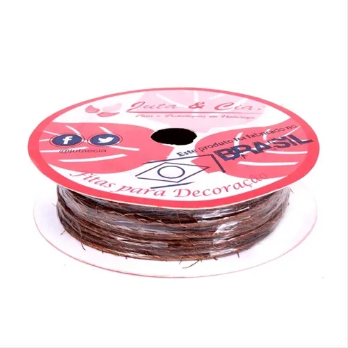 Fio Sisal Simples - 1414-150 Marrom - 10 Metros - Juta e Cia