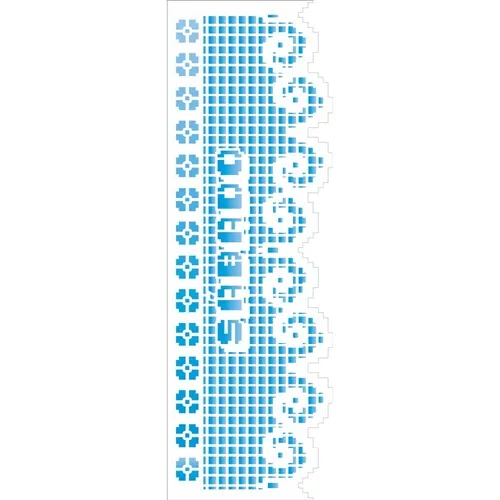 Stencil - 10x30cm - Negativo Renda Semana VII - OPA2680 - Opa Criando Arte