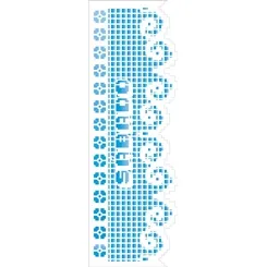 Stencil - 10x30cm - Negativo Renda Semana VII - OPA2680 - Opa Criando Arte