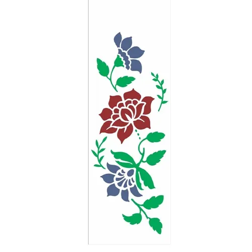 Stencil - 10x30cm - Flor Bauer III - OPA2331 - Opa Criando Arte