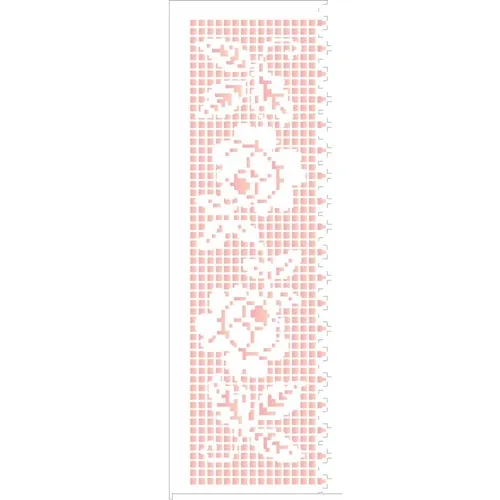 Stencil - 10x30cm - Negativo Barrado Croche I - OPA2616 - Opa Criando Arte