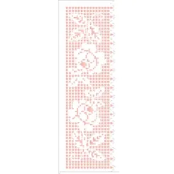 Stencil - 10x30cm - Negativo Barrado Croche I - OPA2616 - Opa Criando Arte