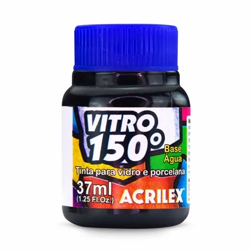 Tinta Vitro 150 - 37ml - Preto - 520 - Acrilex